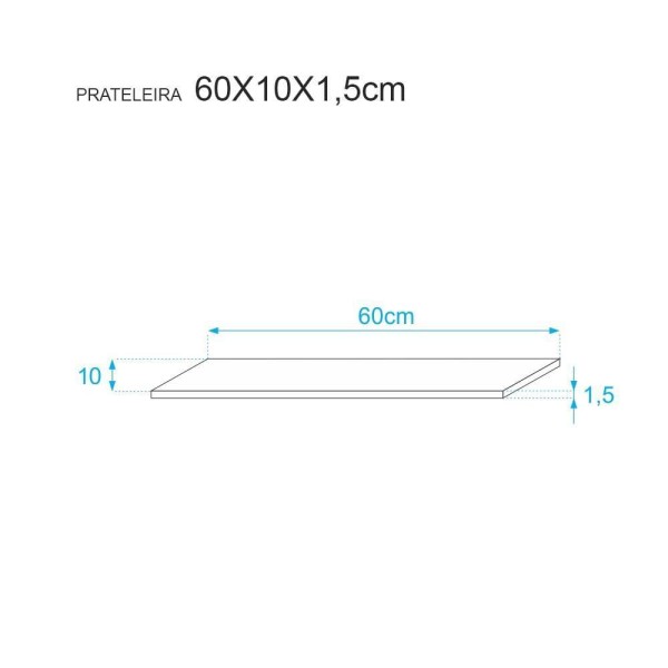 Encontraproduto.com.br - Kit 3 Prateleiras 60 x 10cm Amarela Suporte Invisível