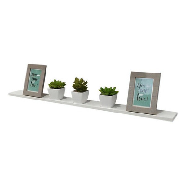 Encontraproduto.com.br - Kit 2 Prateleiras U 80 x 15cm Cinza Claro Suporte Invisível