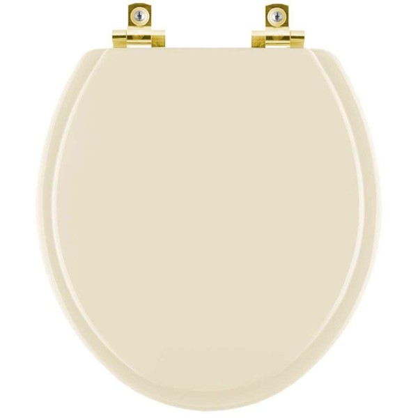 Encontraproduto.com.br - Assento Sanitário Com Amortecedor Izy Creme Para Vaso Deca Com Ferragem Dourada