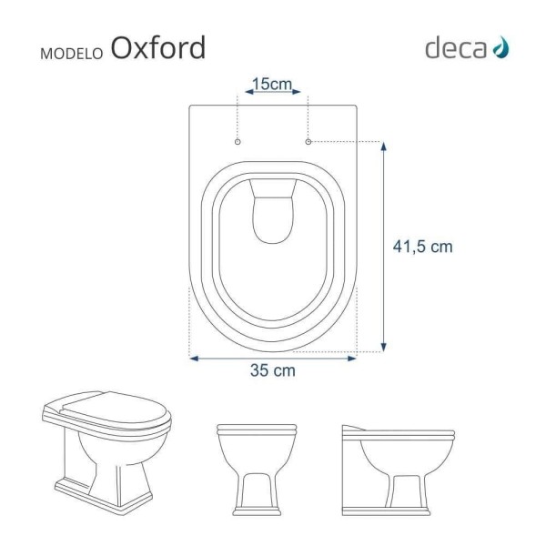 Encontraproduto.com.br - Assento Sanitário Com Amortecedor Oxford Creme Para Vaso Deca Com Ferragem Dourada