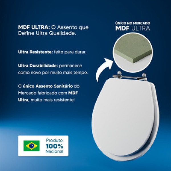 Encontraproduto.com.br - Assento Sanitário Com Amortecedor Ravena Creme Para Vaso Deca Com Ferragem Dourada