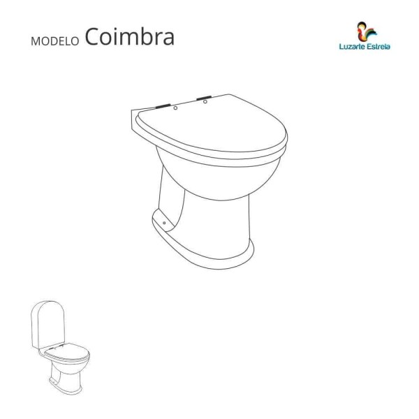 Encontraproduto.com.br - Assento Sanitário com Fechamento Lento Coimbra Branco para vaso Luzarte
