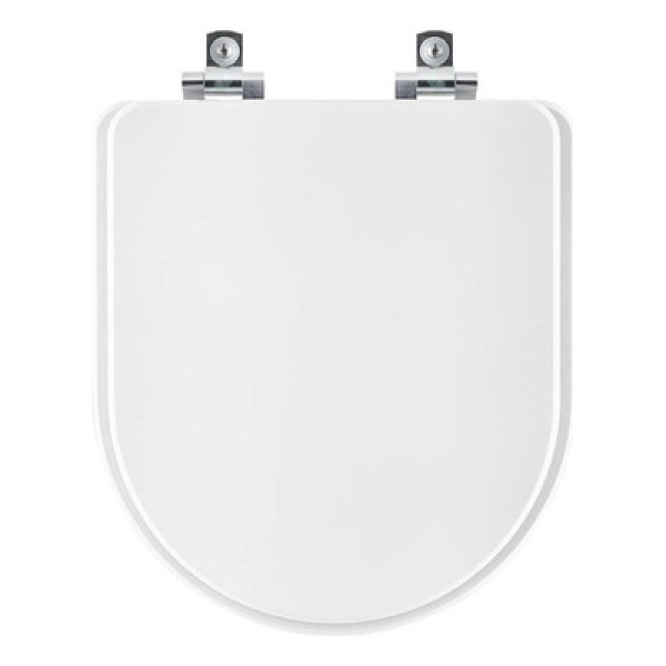Encontraproduto.com.br - Assento Sanitário com Fechamento Lento Coimbra Branco para vaso Luzarte