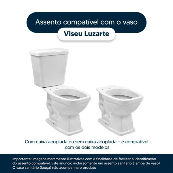 Encontraproduto.com.br - Assento Sanitário com Fechamento Lento Viseu Preto para vaso Luzarte