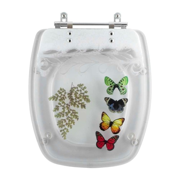 Encontraproduto.com.br - Tampa Vaso Acrílico Decorado Primula Transparente P/ Fiori