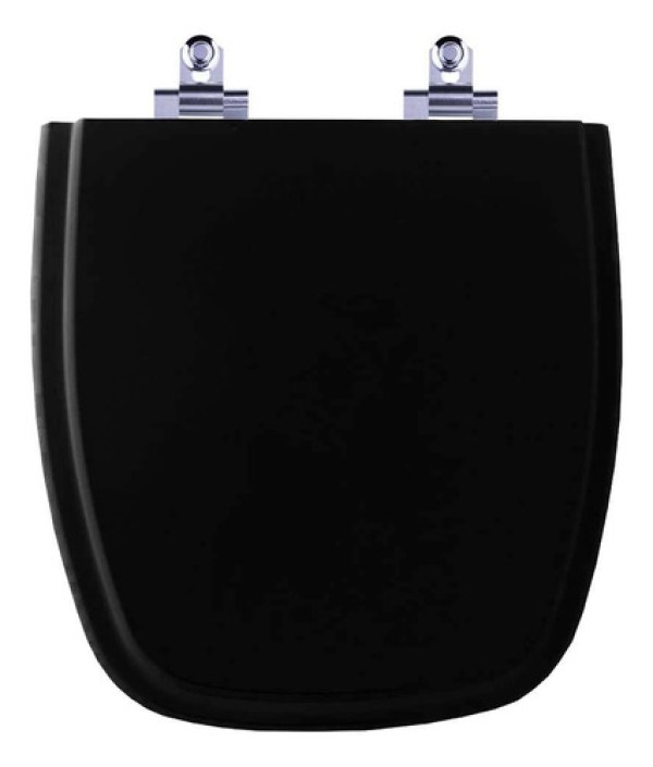 Assento Sanitário Laqueado Soft Close Fit Preto Para Vaso Celite