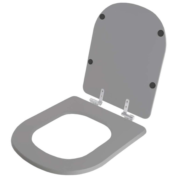 Encontraproduto.com.br - Assento Sanitário Laqueado Soft Close Vogue Plus Cinza Vip (Cinza Escuro) para vaso Deca