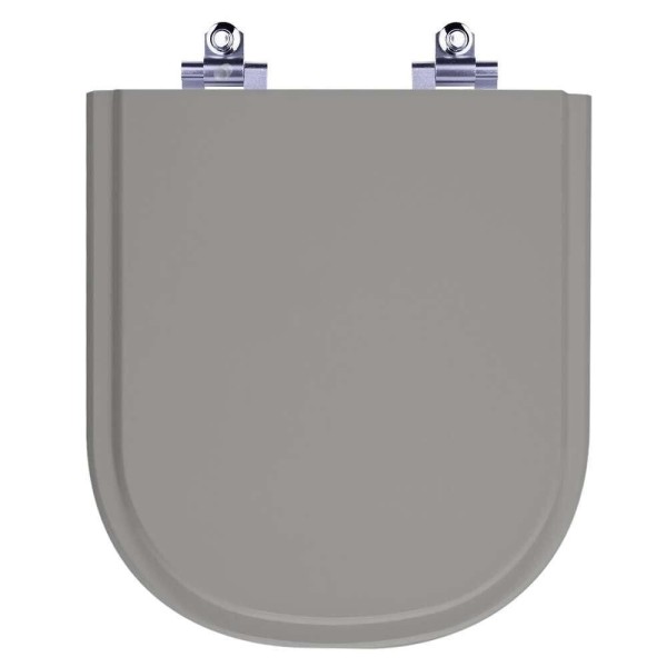 Encontraproduto.com.br - Assento Sanitário Laqueado Soft Close Vogue Plus Cinza Vip (Cinza Escuro) para vaso Deca