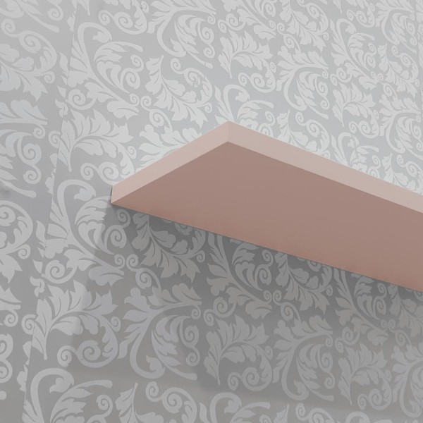 Encontraproduto.com.br - Kit 3 Prateleiras U 70 X 15cm Rosa Claro Suporte Invisível