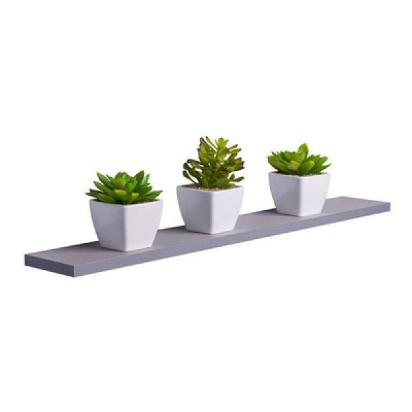 Encontraproduto.com.br - Prateleira 70 X 10cm Cinza Claro Suporte Invisível