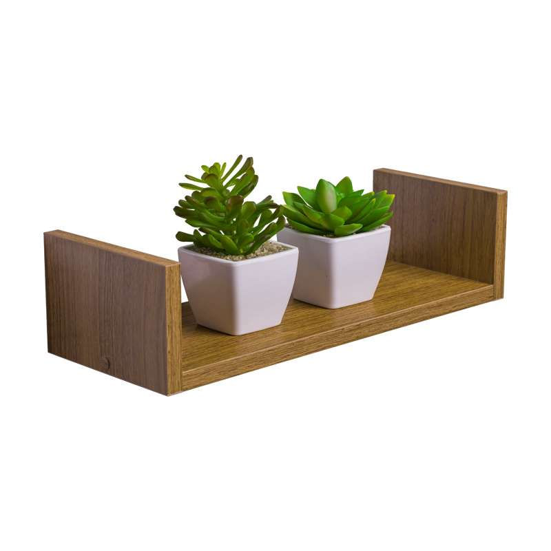 Prateleira U 60 X 15cm Freijó Suporte Invisível