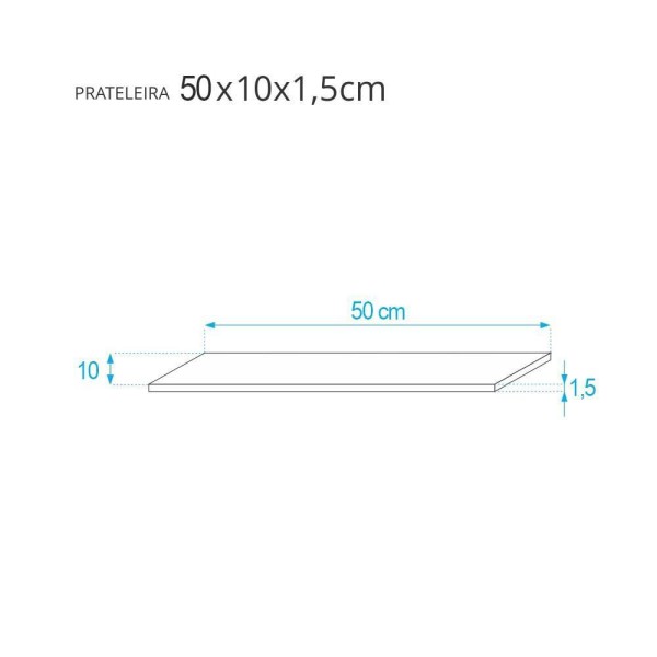 Encontraproduto.com.br - Kit 2 Prateleiras 50 x 10cm Freijó Suporte Invisível