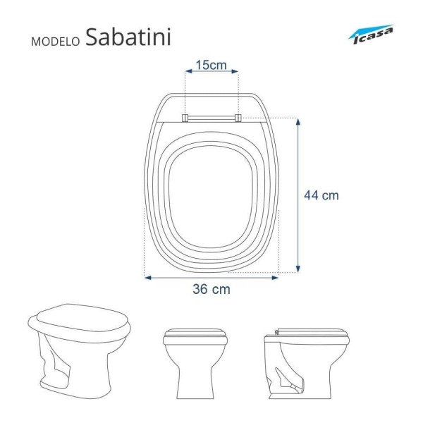 Encontraproduto.com.br - Tampa de Vaso Sanitário Almofadada Sabatini Branco para bacia Icasa