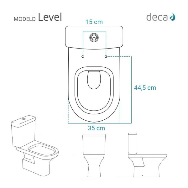 Encontraproduto.com.br - Assento Sanitário Soft Close Level P/ Deca Ferragem Dourada