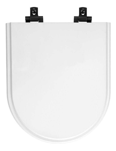 Tampa Vaso C/ Amortecedor Duna Branco P/ Deca Ferragem Preta
