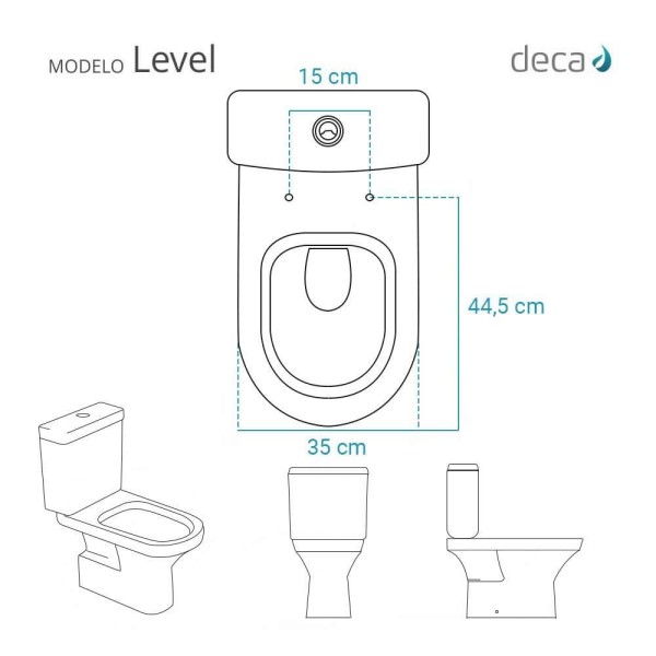 Encontraproduto.com.br - Tampa de Vaso Laqueado Com Fechamento Lento Level Preto para Louça Deca com Ferragem Preta