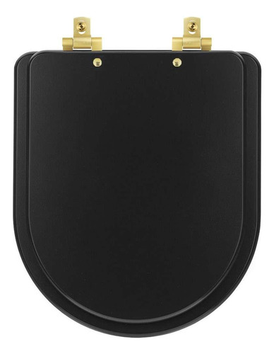Tampa Vaso Soft Close Level Preto Fosc P/ Deca Ferr. Dourada