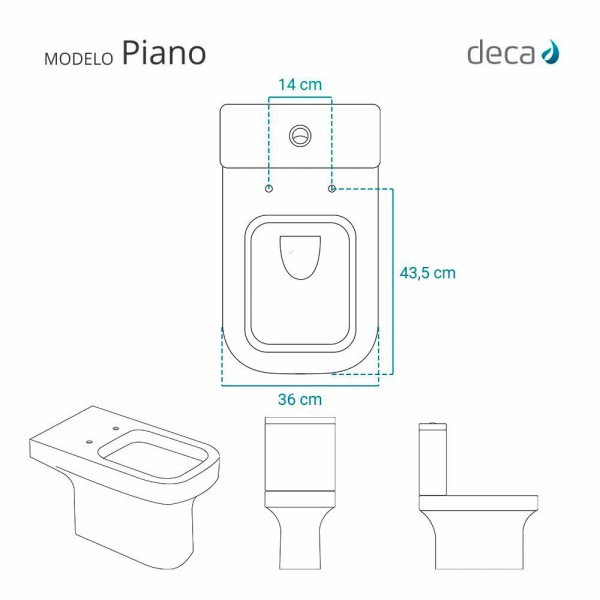 Encontraproduto.com.br - Tampa de Vaso Poliéster Com Amortecedor Piano Branco para Bacia Deca com Ferragem Dourada