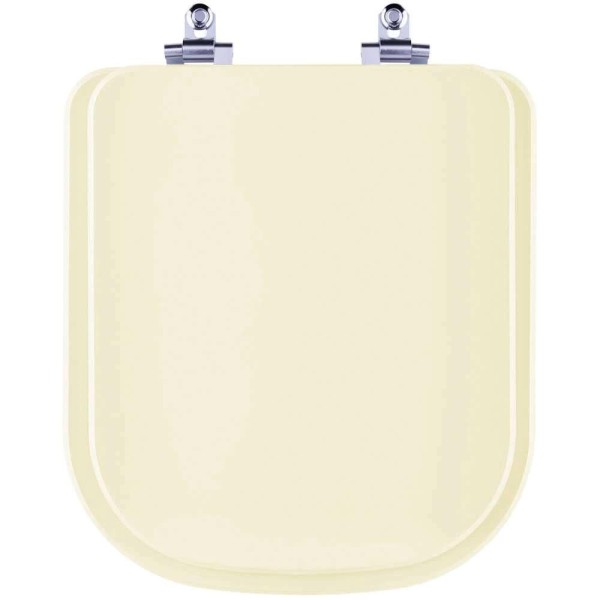 Encontraproduto.com.br - Assento Sanitário Laqueado Soft Close Quadra Creme (Bege) para vaso Deca