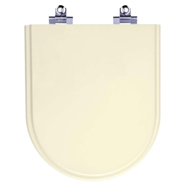 Encontraproduto.com.br - Assento Sanitário Laqueado Soft Close Valentina Marfim (Bege) para vaso Hervy