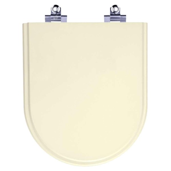 Encontraproduto.com.br - Assento Sanitário Laqueado Soft Close Valentina Marfim (Bege) para vaso Hervy
