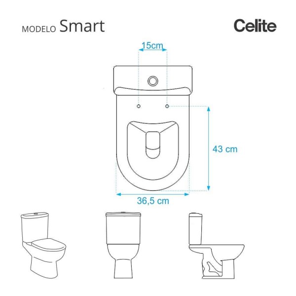 Encontraproduto.com.br - Assento Sanitário Fechamento Lento Smart Castanha Bege Fosco