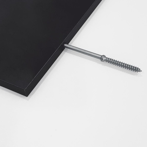 Encontraproduto.com.br - Prateleira em U 90X20cm Preta com Suporte Invisível