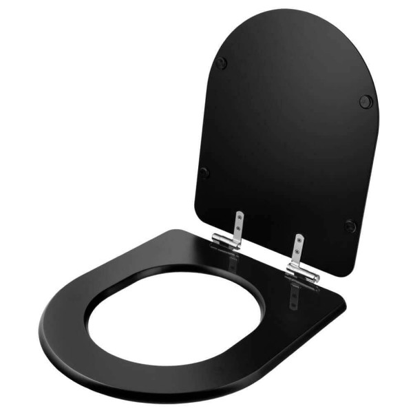 Encontraproduto.com.br - Assento Sanitário Com Fechamento Lento Nexo Preto Para Vaso Roca