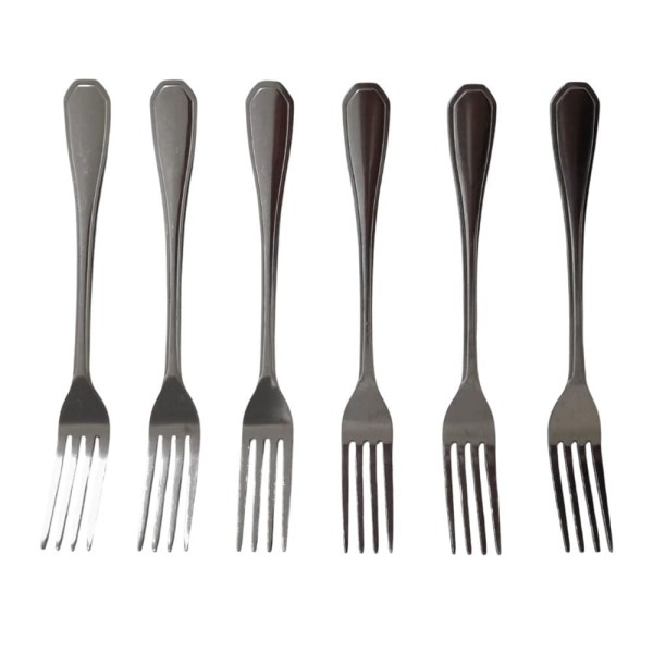 Encontraproduto.com.br - Kit Com 6 Garfos De Mesa Supreme Aço Inox 20cm Quality House
