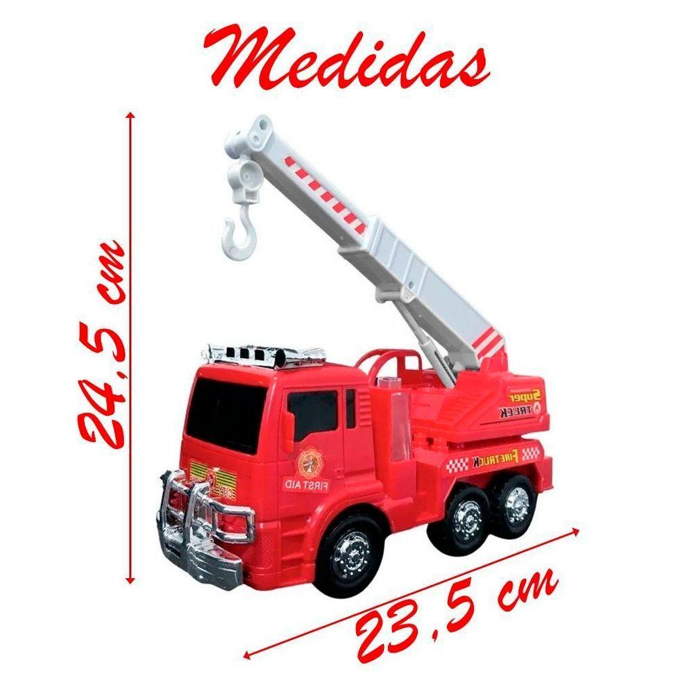 Encontraproduto.com.br - Brinquedo Caminhão Bombeiros Resgate Vermelho Com Luz e Sirene