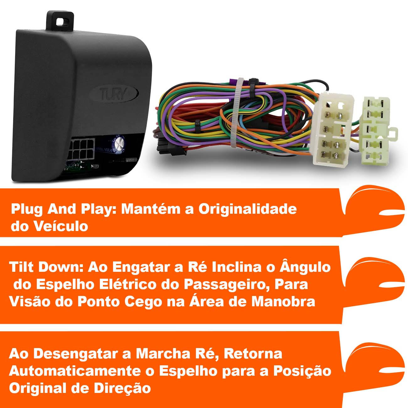 Encontraproduto.com.br - Módulo Retrovisor Elétrico Pajero Sport 2004 a 2013 Conexão Plug Assistente Manobra Tury 1.1.9 Y