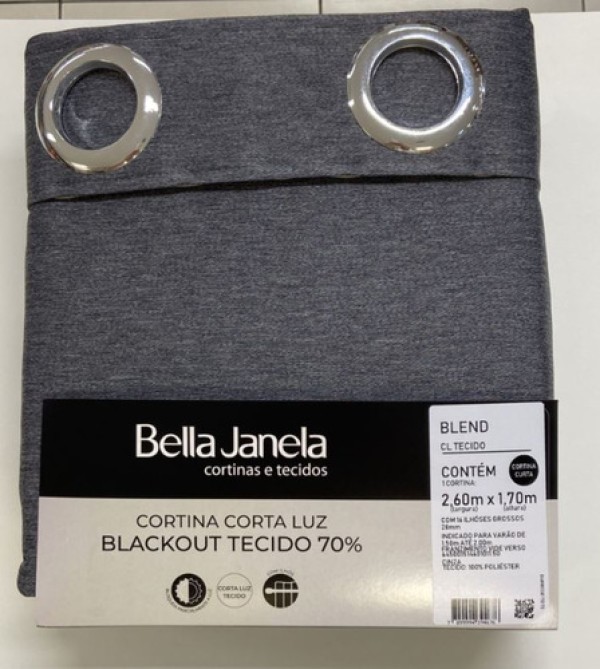 Cortina Para Sala Quarto Corta Luz Blend 2,60m X 1,70m
