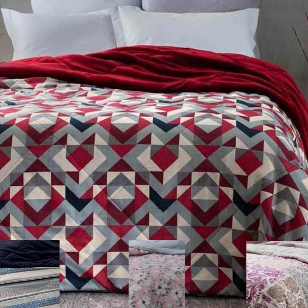 Encontraproduto.com.br - Edredom Dupla Face Attuale Queen 2,40m x 2,20m - Corttex