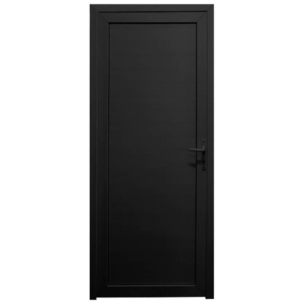 Encontraproduto.com.br - Kit Porta de PVC Multilit Preto Esquerda Interna 210x80x6cm
