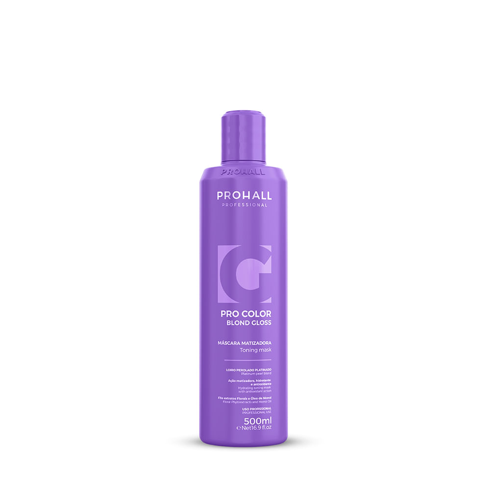 Prohall Cosmetic Pro Color - Máscara Blond Gloss Efeito Loiro Perolado Platinum 500ml
