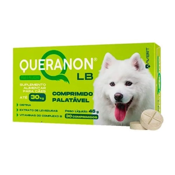 Encontraproduto.com.br - Suplemento Vitamínico Avert Queranon LB 30 Cápsulas para Cães de até 30 kg
