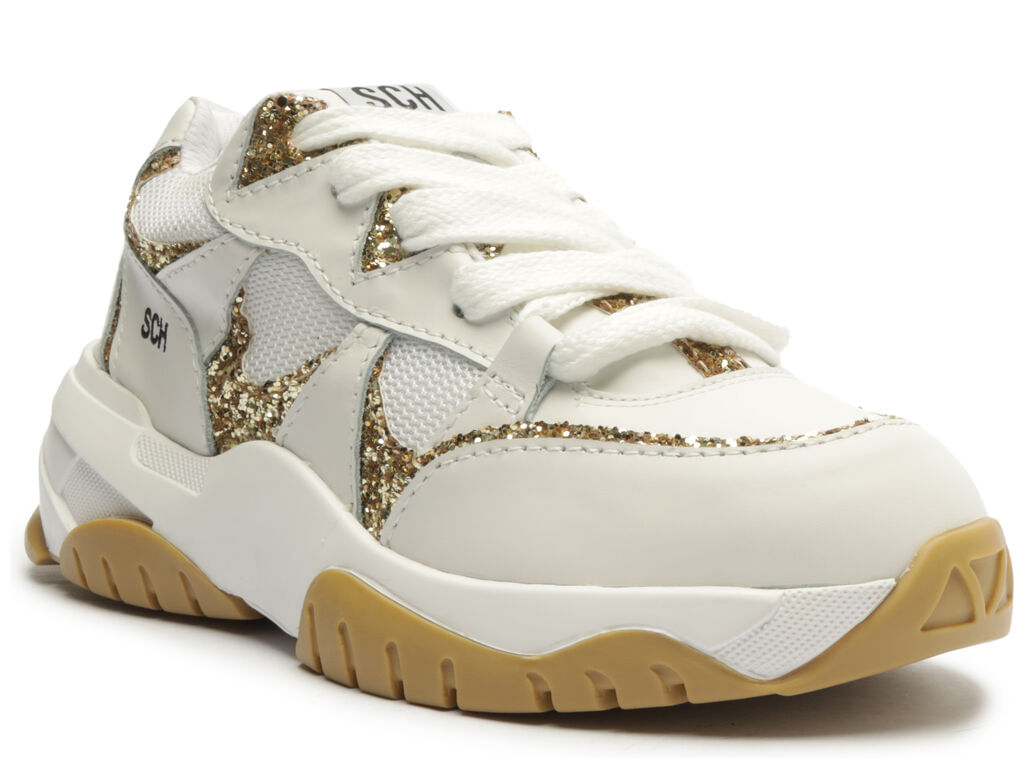 Tênia Madri Branco e Dourado 21689 Schutz