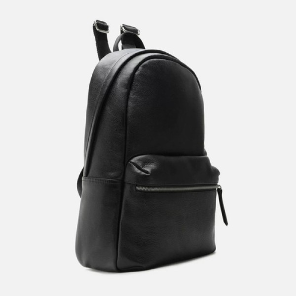 Encontraproduto.com.br - Mochila Preta Couro Grande Bolso Frontal 50011 Arezzo