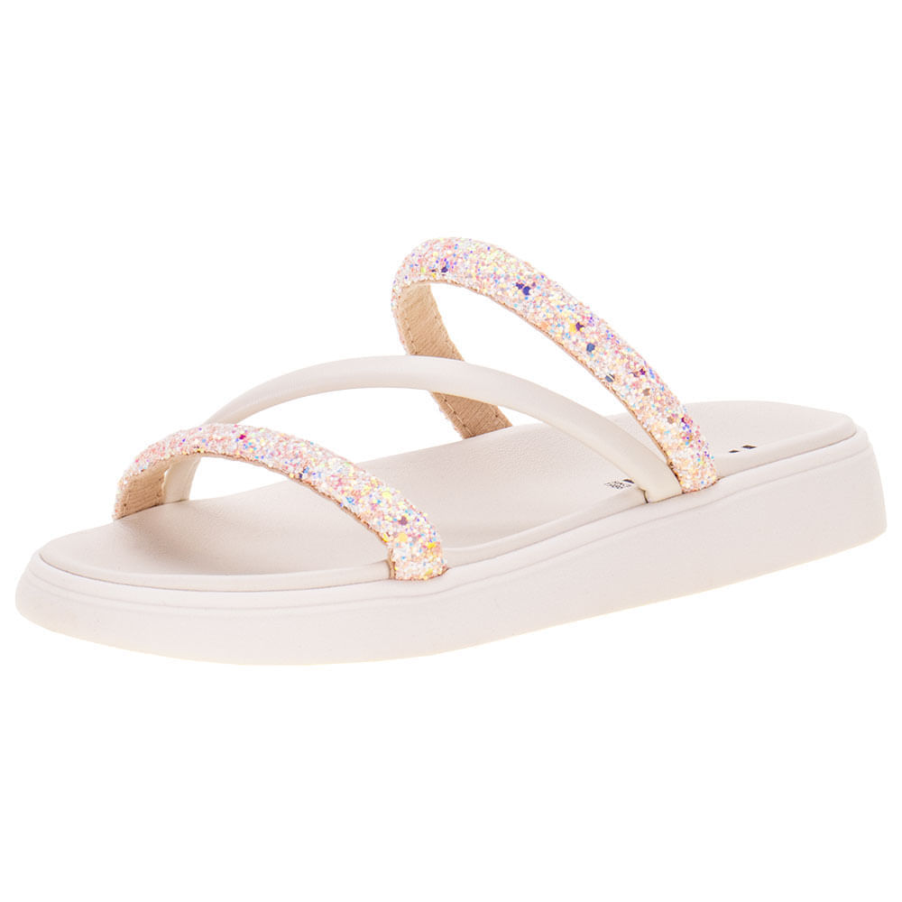 Sandália Feminina Flat Moleca - 5469121 NATURAL