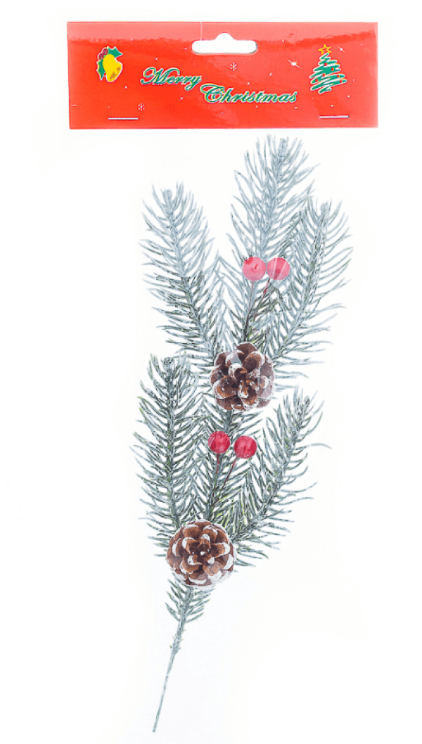 Encontraproduto.com.br - Pick Natal Azevinho 2 Pinha 25CM - BELA FLOR