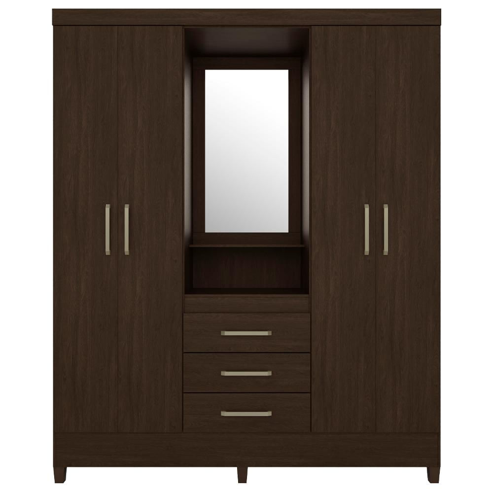 Guarda Roupa Capelinha 4 PT Com Espelho 43220 Demobile
