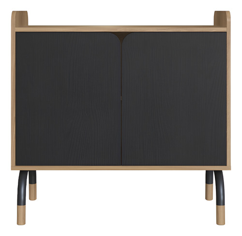 Armario 2 Portas 78x80 Cm 27997 Hanover Nero Artesano