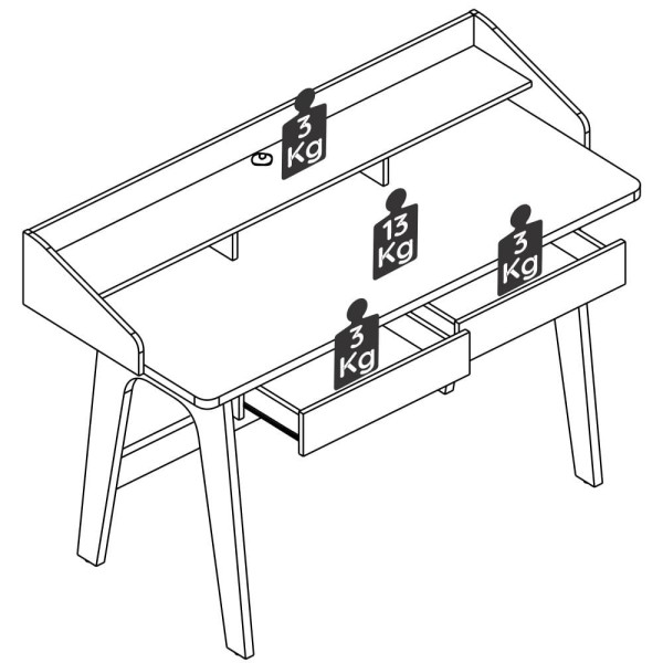 Encontraproduto.com.br - Conjunto Escritório Home Office 2 Peças 27999x27998 Branco Hanover Artesano Hanover Branco
