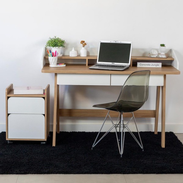 Encontraproduto.com.br - Conjunto Escritório Home Office 2 Peças 27999x27998 Branco Hanover Artesano Hanover Branco
