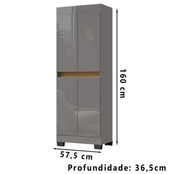 Encontraproduto.com.br - Armario Multiuso 4 Portas GA106 MPRI
