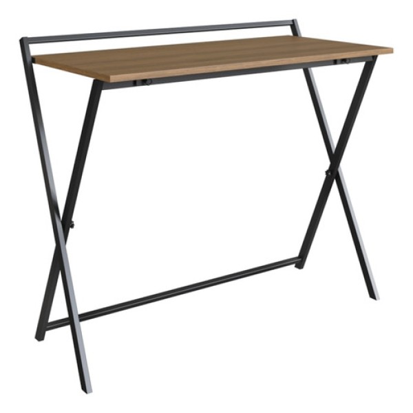 Escrivaninha Dobravel Estilo Industrial P1022 Preto Mell Pp Preto Mell