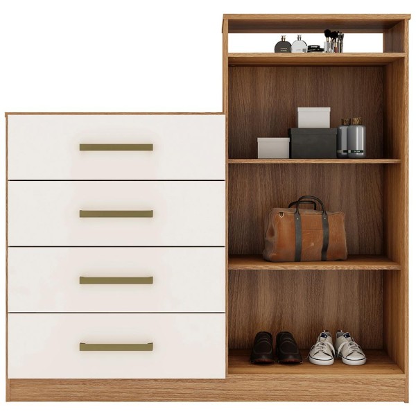 Encontraproduto.com.br - Comoda Sapateira 2 Portas 4 Gavetas 4270 Demobile