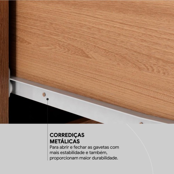 Encontraproduto.com.br - Comoda Sapateira 2 Portas 4 Gavetas 4270 Demobile