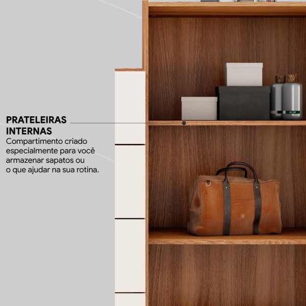 Encontraproduto.com.br - Comoda Sapateira 2 Portas 4 Gavetas 4270 Demobile