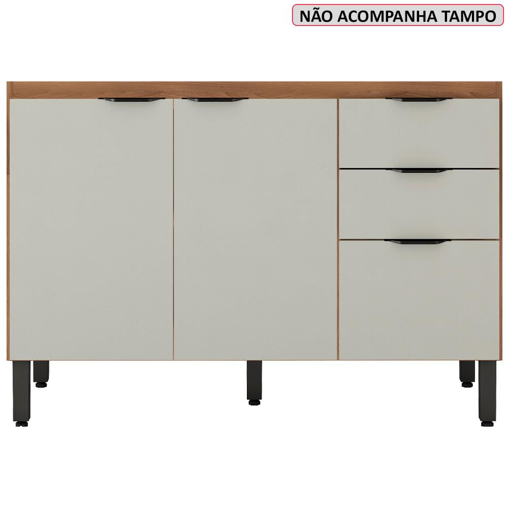Balcao Sem Tampo Para Pia 120cm 93231 Amendola Nude Prime Tx Demobile Amendola Nude